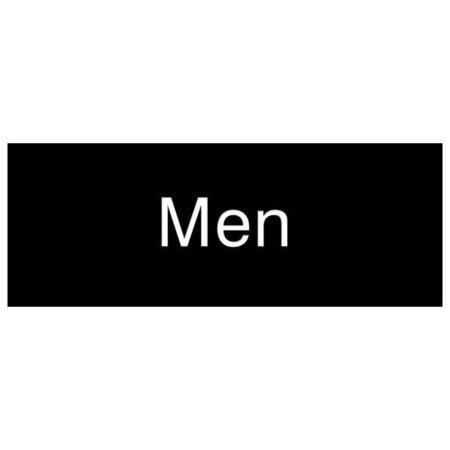 Accuform 8 in W x 3 in H, Engraved Plastic PSG818BK